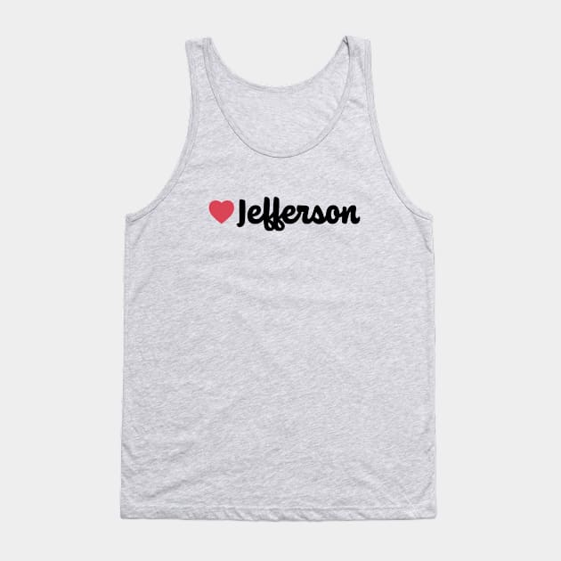 Jefferson Heart Script Tank Top by modeoftravel